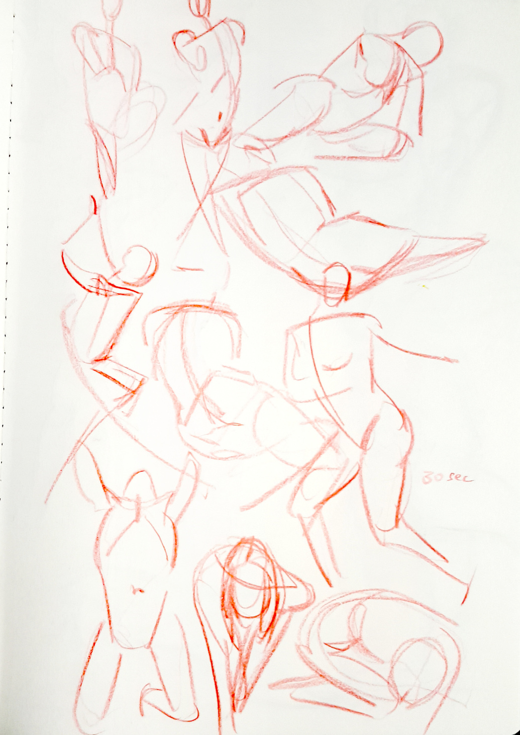 plusieurs croquis de modèle vivant