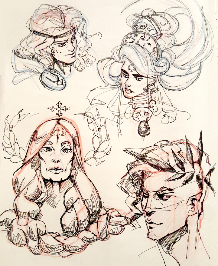 Plusieurs personnages du jeu Hades